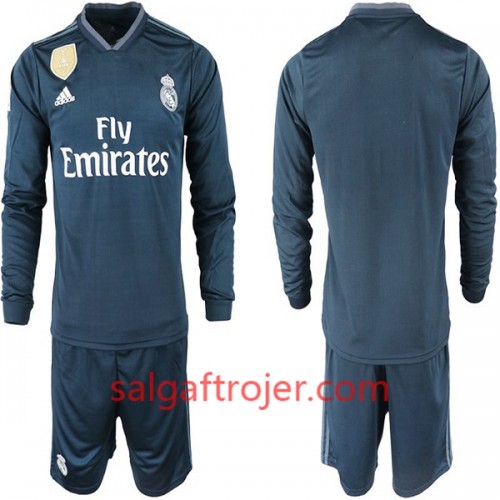 Real Madrid Fodboldtrøjer Børn Udebanesæt 2018/19 Langærmet Real Madrid Fodboldtrøjer Børn Udebanesæt 2018/19 Langærmet